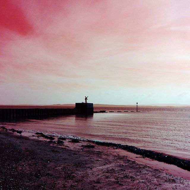 From Pennington Marshes looking out to the Isle of Wight. #lymington #newforest