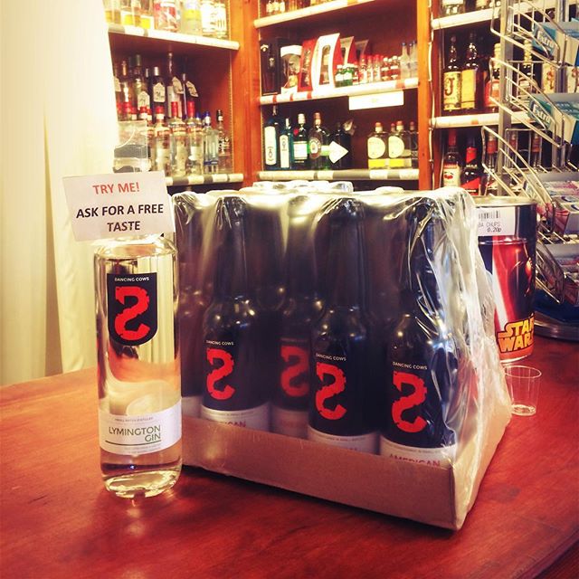 Dancing Cows Lymington Gin and bottled beers now on sale at Casks and Corks in Shirley - pop down for a taste of the gin from Sattie #casksandcorks #gin #southampton